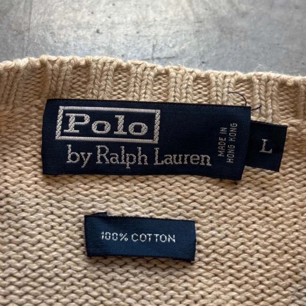 Vintage Polo Ralph Lauren Knit Crewneck Cotton Sweater Size L